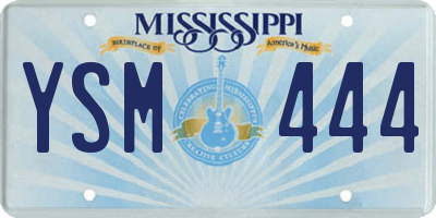 MS license plate YSM444