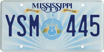 MS license plate YSM445
