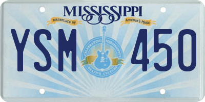 MS license plate YSM450