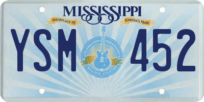 MS license plate YSM452