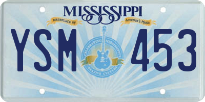 MS license plate YSM453