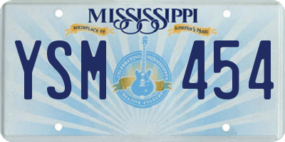 MS license plate YSM454