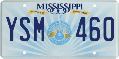 MS license plate YSM460