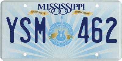 MS license plate YSM462