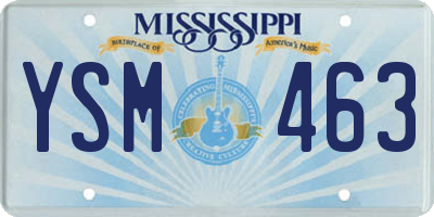 MS license plate YSM463