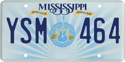 MS license plate YSM464