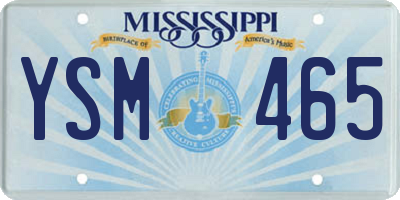 MS license plate YSM465