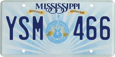 MS license plate YSM466