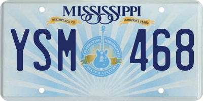 MS license plate YSM468
