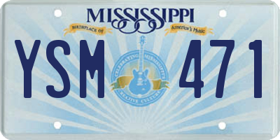 MS license plate YSM471