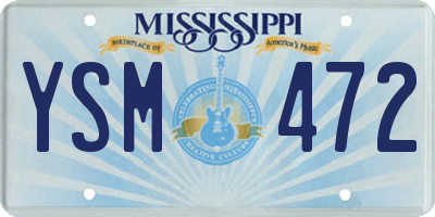 MS license plate YSM472