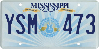 MS license plate YSM473