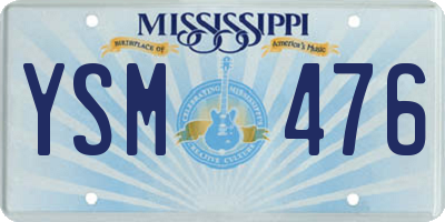MS license plate YSM476
