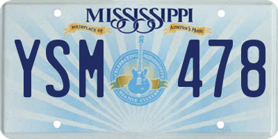 MS license plate YSM478