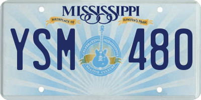 MS license plate YSM480