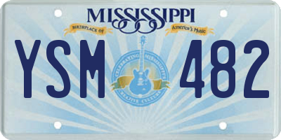 MS license plate YSM482