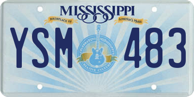 MS license plate YSM483
