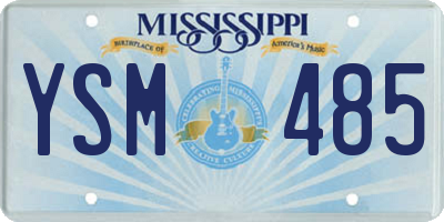 MS license plate YSM485