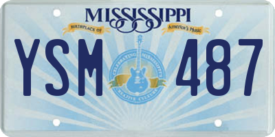 MS license plate YSM487