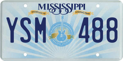 MS license plate YSM488