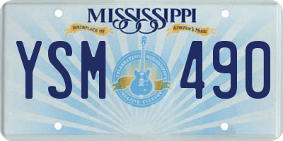 MS license plate YSM490