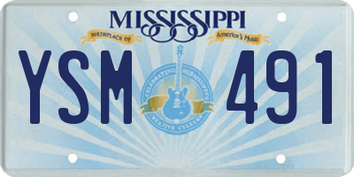 MS license plate YSM491