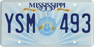 MS license plate YSM493