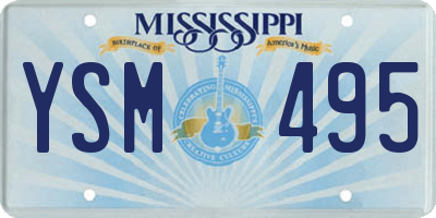 MS license plate YSM495