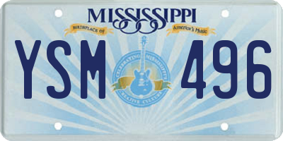 MS license plate YSM496