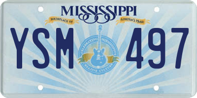 MS license plate YSM497