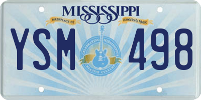 MS license plate YSM498