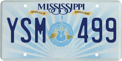 MS license plate YSM499