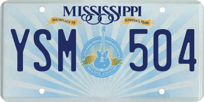 MS license plate YSM504