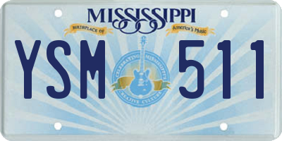 MS license plate YSM511