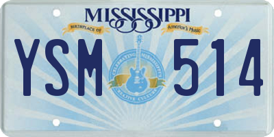 MS license plate YSM514