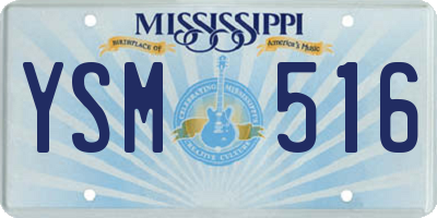 MS license plate YSM516