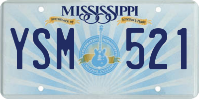 MS license plate YSM521