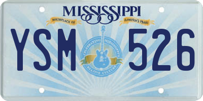 MS license plate YSM526