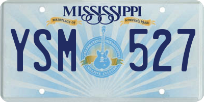 MS license plate YSM527