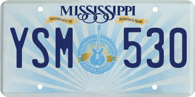 MS license plate YSM530
