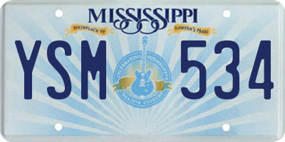MS license plate YSM534
