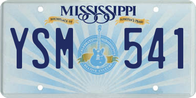 MS license plate YSM541