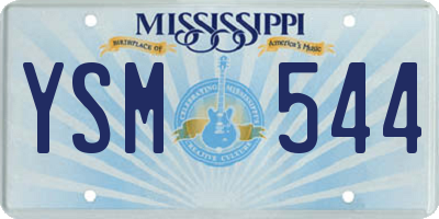 MS license plate YSM544