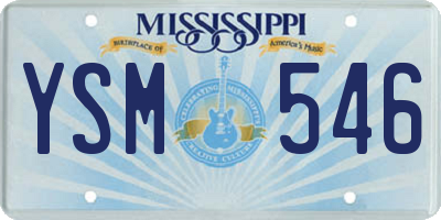 MS license plate YSM546