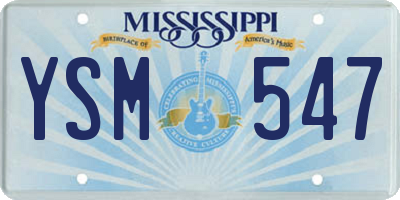 MS license plate YSM547