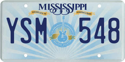 MS license plate YSM548