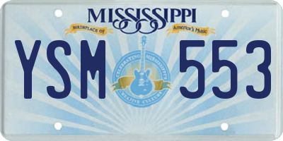 MS license plate YSM553