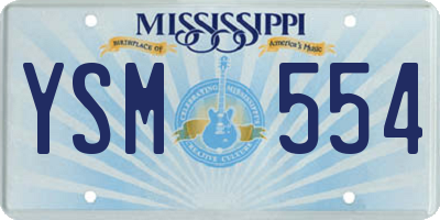 MS license plate YSM554