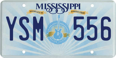MS license plate YSM556