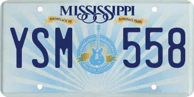MS license plate YSM558